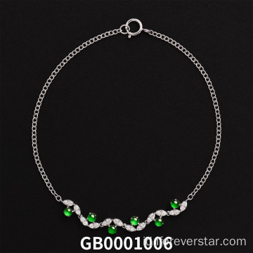 Gelang kebahagiaan &amp; kemakmuran Jadeite Jadeite Kaca Alami